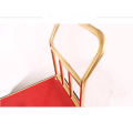 Best Choice High Quality Popular Design Titanium Gold Plated Hotel Luggage Cart Bellman Cart Trolley service